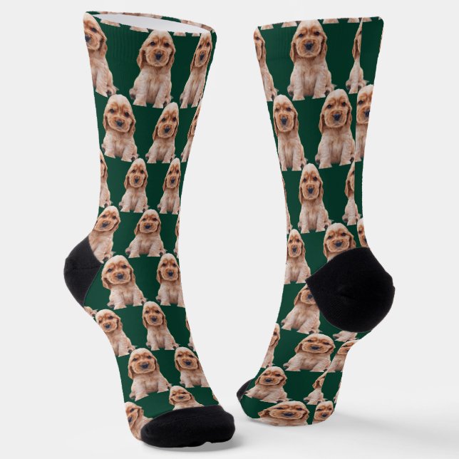 Create your own Funny Custom Photo Crew  Socks (Angled)