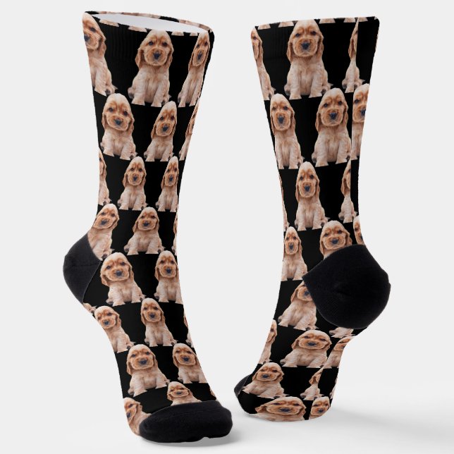 Create your own Funny Custom Photo Crew  Socks (Angled)