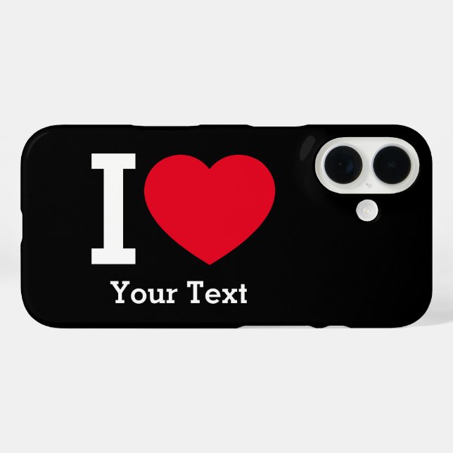 Create Your Own Funny I love  Case-Mate iPhone Case (Back (Horizontal))