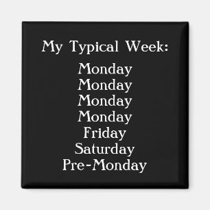 Create Your Own Funny Office Humour Black and Whit Magnet
