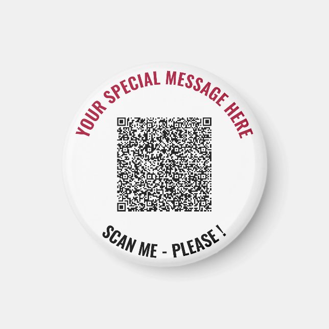 Create Your Own Funny QR Code Magnets Template (Front)