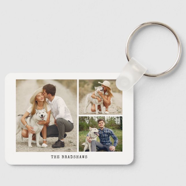 Create Your Own Gallery of 3 Photos Key Ring (Front)