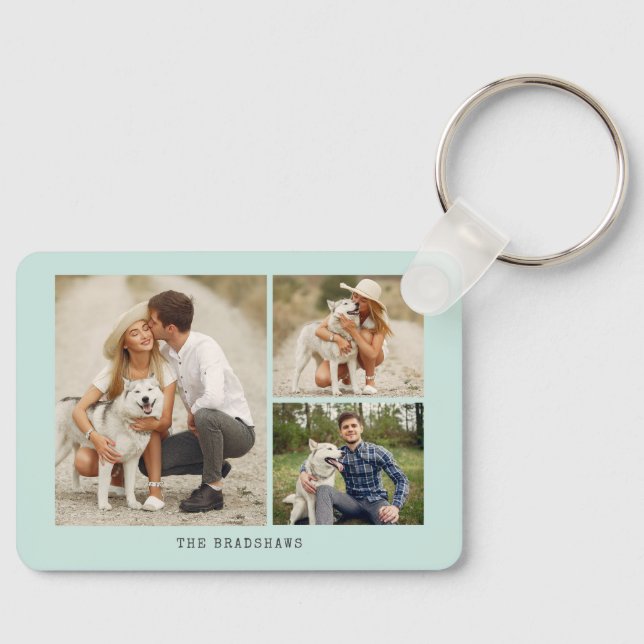 Create Your Own Gallery of 3 Photos Key Ring (Front)