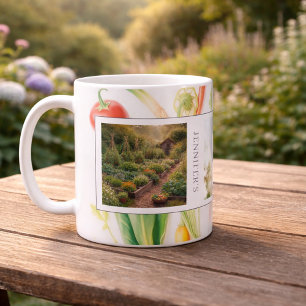 Create your own garden photos monogrammed coffee mug