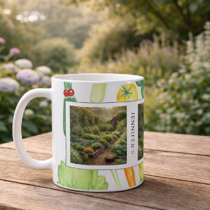 Create your own garden photos monogrammed coffee mug