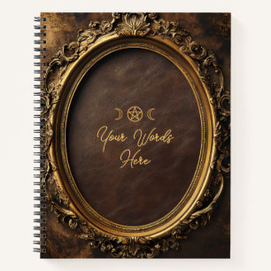 Create Your Own Gilded Faux Brown Leather Notebook
