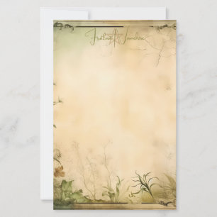 Create Your Own Gilded Flowers Garden Vintage Stationery