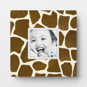 Create-Your-Own Giraffe Print Photo Frame Plaque