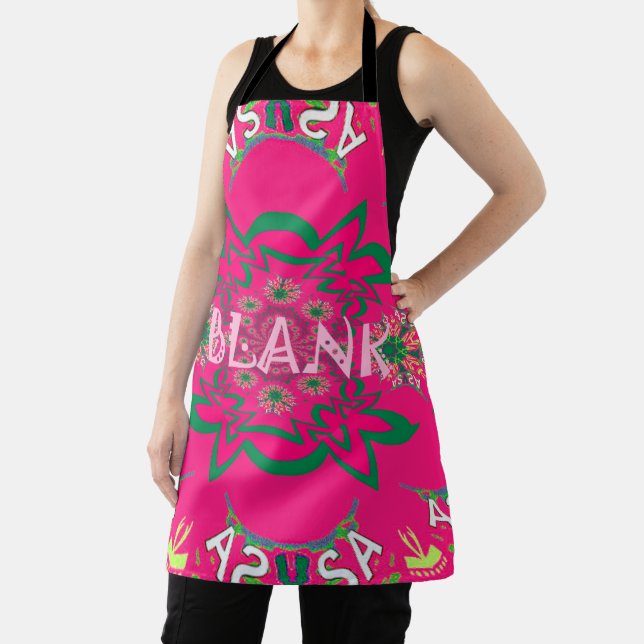 Create Your Own Girly Floral Blank All-Over Print Apron (Insitu)