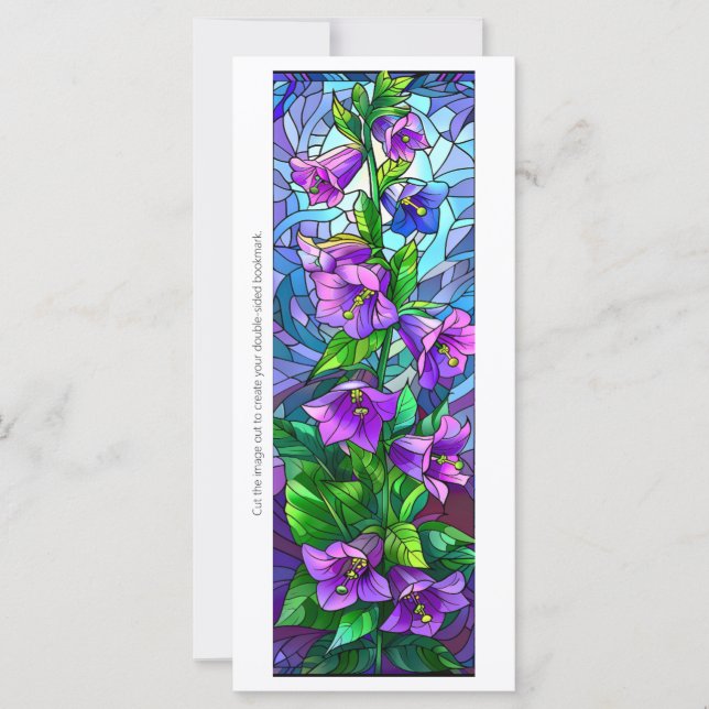 Create Your Own Glass Purple Foxglove Bookmark (Front)