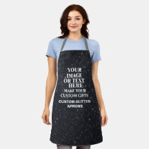 Create Your Own Glitter Custom Black Womens Chef