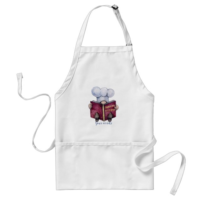 Create Your Own Gnome Baker Favourite Recipes Book Standard Apron (Front)