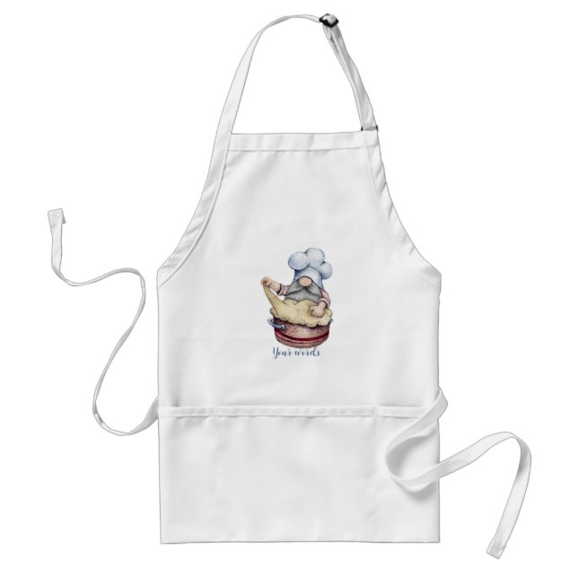 Create Your Own Gnome Baker Mixing Dough Standard Apron (Front)