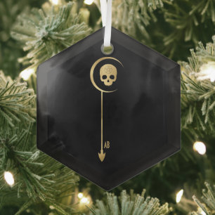 Create Your Own Gold Arcane Death Tarot Glass Tree Decoration