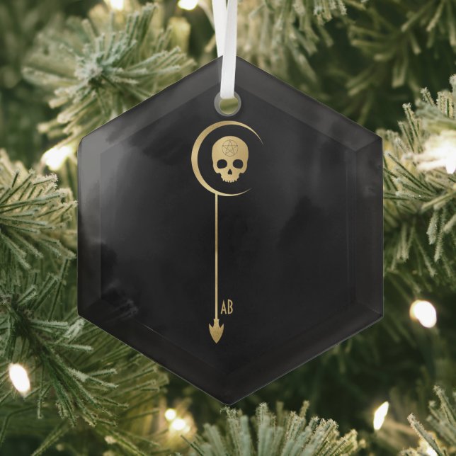 Create Your Own Gold Arcane Death Tarot Glass Tree Decoration (Insitu)