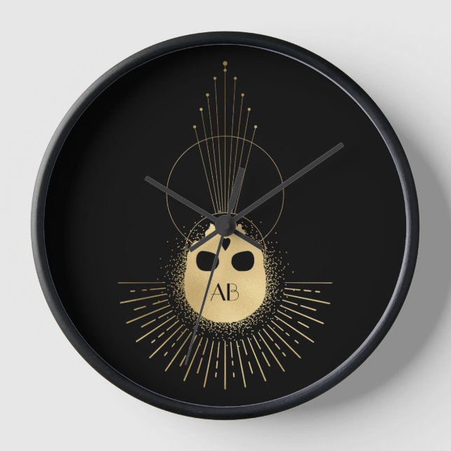 Create Your Own Gold Arcane Hanged Man Tarot Clock (Front)