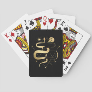 Create Your Own Gold Arcane Lovers Tarot Playing Cards