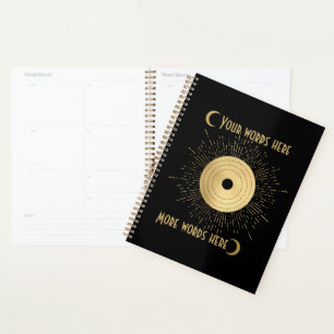 Create Your Own Gold Arcane Sun Tarot Planner