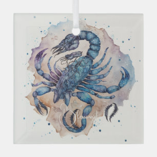 Create Your Own Gold & Blue Mystical Scorpio Glass Tree Decoration