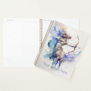 Create Your Own Gold & Blue Sagittarius Zodiac Planner