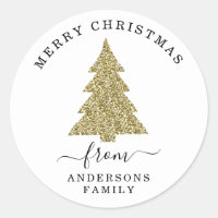 Create Your Own Gold Glitter Christmas White