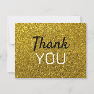 Create your Own Gold Glitter Thank You