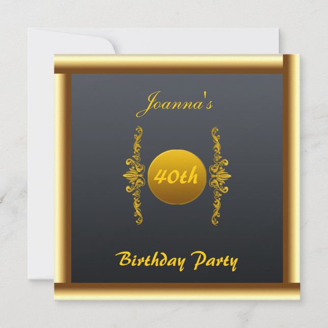 Create Your own Gold Invitation (Front)