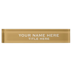 Create Your Own Gold Nameplate