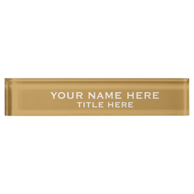 Create Your Own Gold Nameplate (Front)