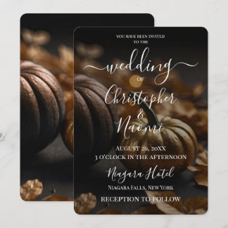Create Your Own Gold Pumpkins Invitation