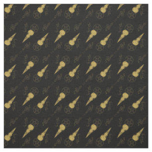 Create Your Own Gold Ritual Symbols Black Fabric