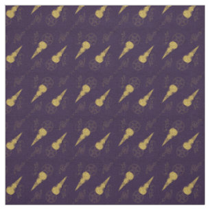 Create Your Own Gold Ritual Symbols Purple Fabric