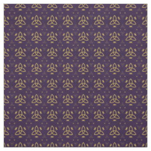 Create Your Own Gold Triquetra Moon Goddess Purple Fabric
