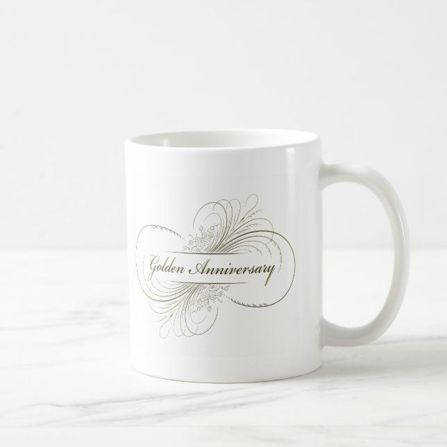 Create Your Own Golden Anniversary Design Coffee Mug (Right)