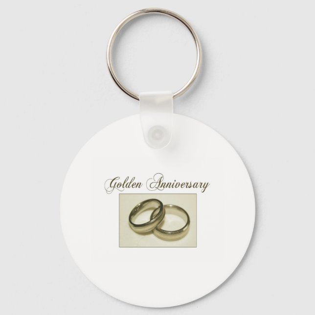 Create your own Golden Anniversary Key Ring (Front)