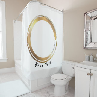 Create Your Own Golden Circle Dog Photo Shower Curtain