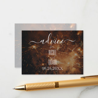 Create Your Own Golden Fireworks Advice Card