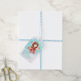 Create Your Own Golden Poppies Christmas Angel Gift Tags