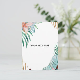 Create Your Own Golden White Elegant Postcard