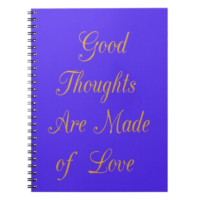 Create Your Own Good Thoughts With Love Notebook (Front)