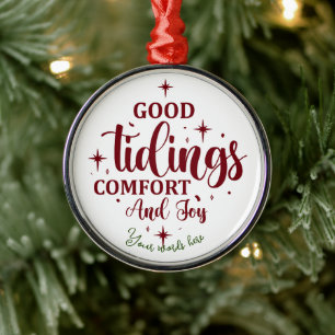 Create Your Own Good Tidings Comfort & Joy Metal Ornament