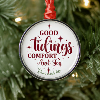 Create Your Own Good Tidings Comfort & Joy Metal Ornament