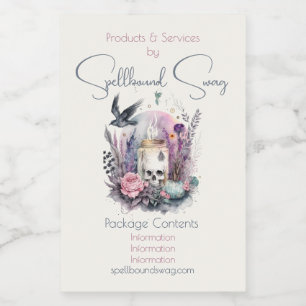 Create Your Own Gothic Autumn Floral Food Label