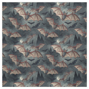 Create Your Own Gothic Bats Grey Fabric