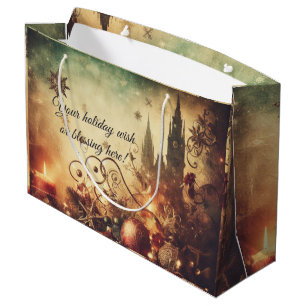 Create Your Own Gothic Christmas Castle Large Gift Bag