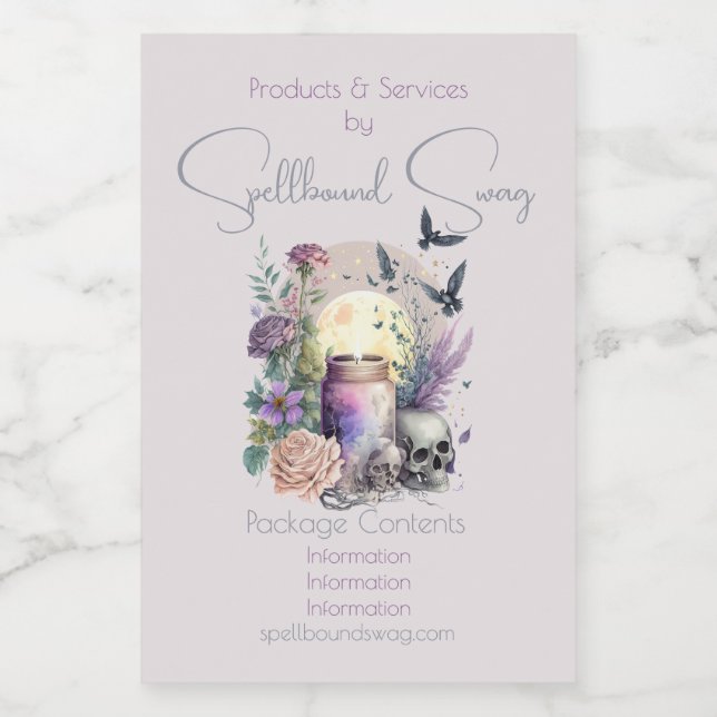 Create Your Own Gothic Roses Food Label (Single Label)