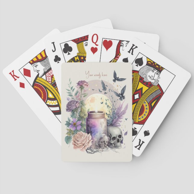 Create Your Own Gothic Roses Playing Cards (Back)