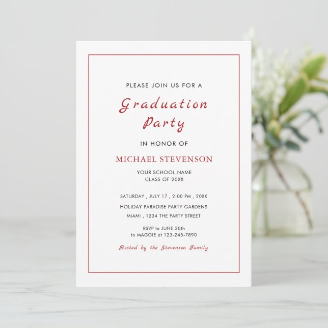 Create Your Own Graduation Invitation Template (Standing Front)