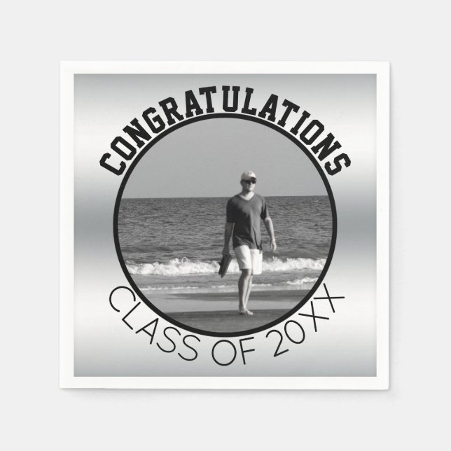 Create Your Own Graduation | Personalised Photo Napkin (Front)