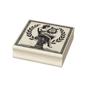 Create Your Own Greek God Apollo Lyre Rubber Stamp